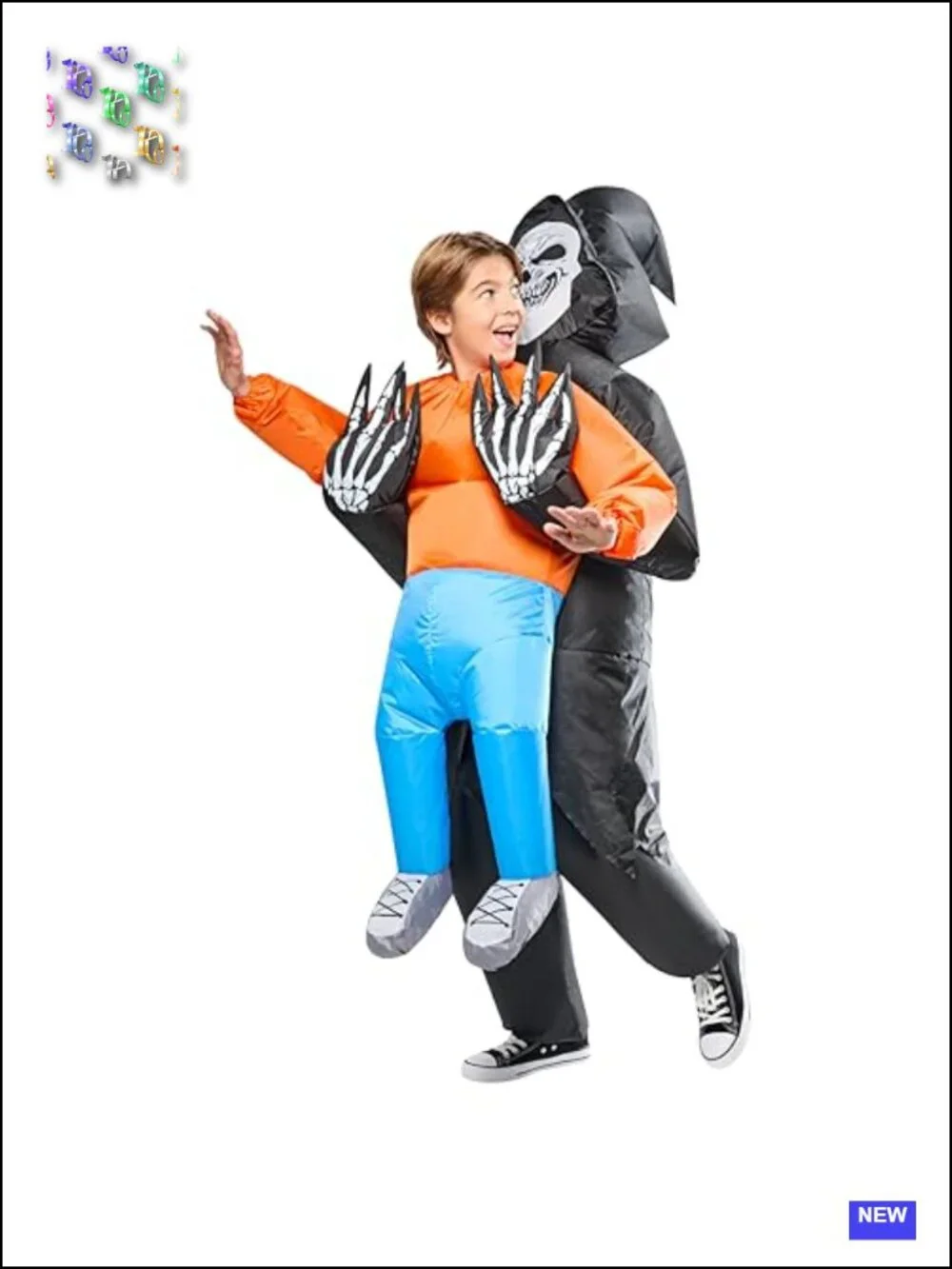 Rubies Grim Reaper Abduction Inflatable Costume for Kids - Halloween Cosplay,